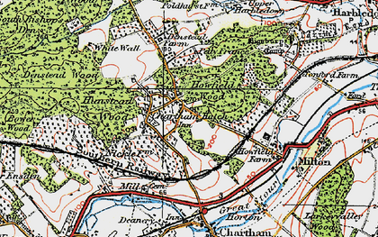 Old map of Chartham Hatch in 1920