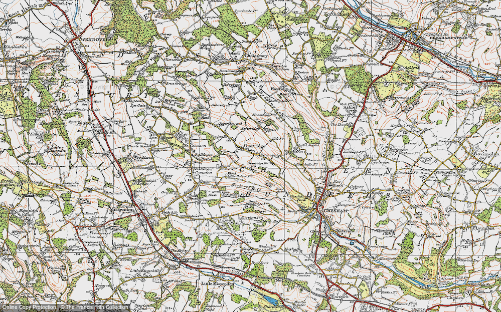Old Map of Chartridge, 1920 in 1920