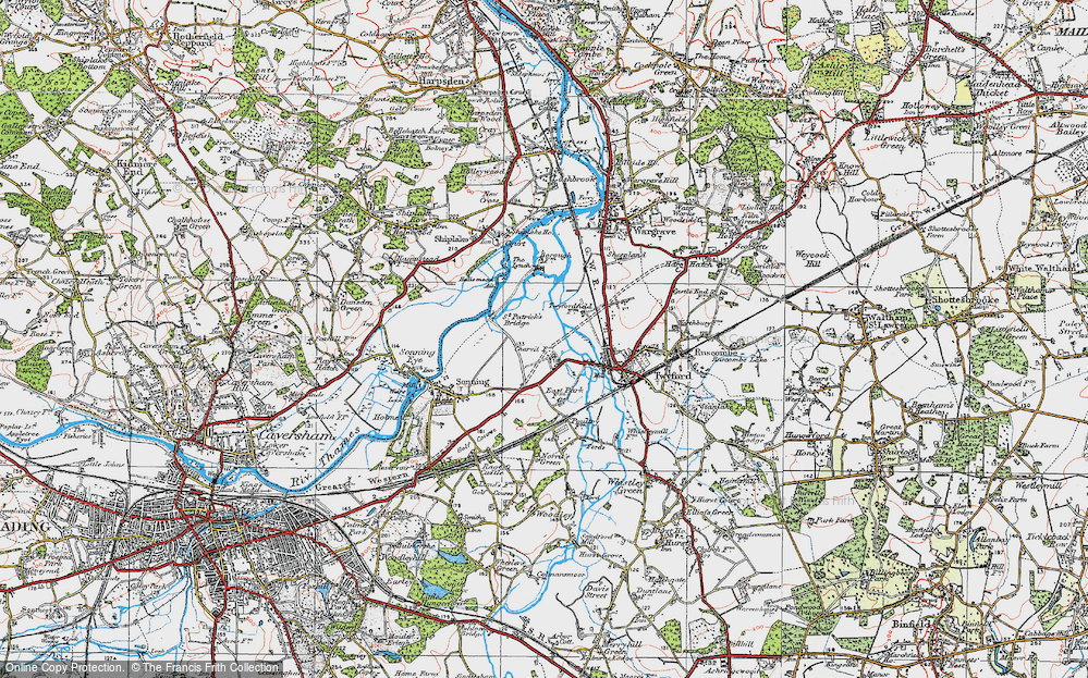 Old Map of Charvil, 1919 in 1919