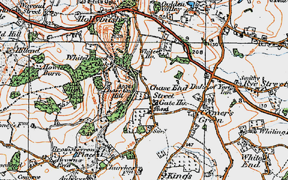 Old map of Chase End Street in 1920