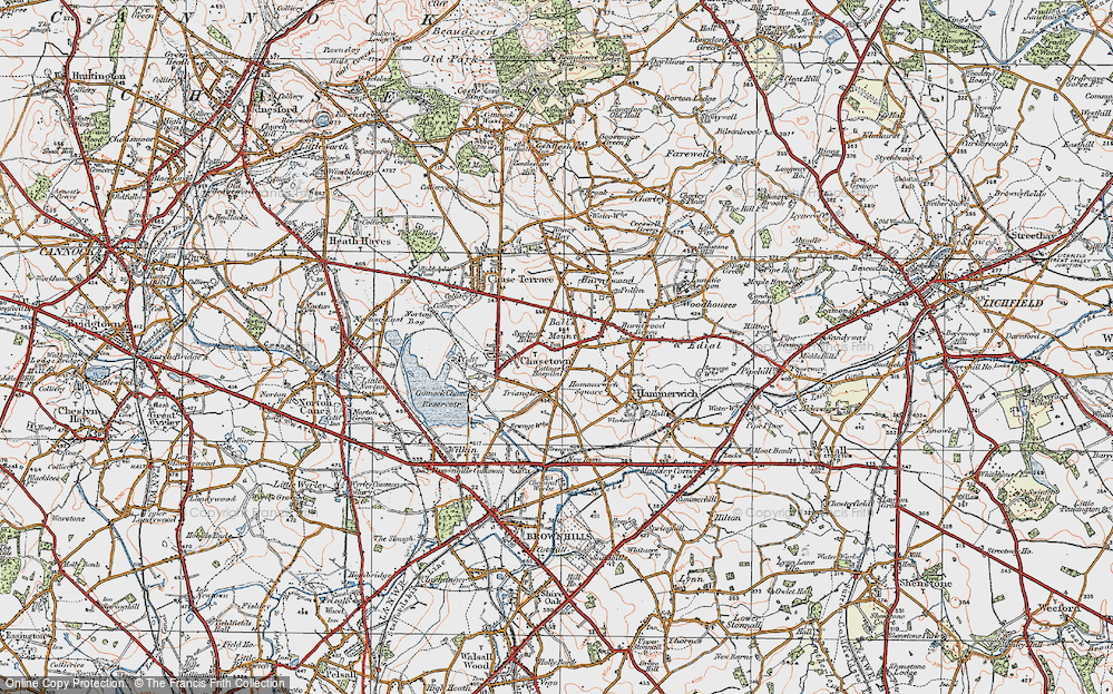 Old Map of Chasetown, 1921 in 1921