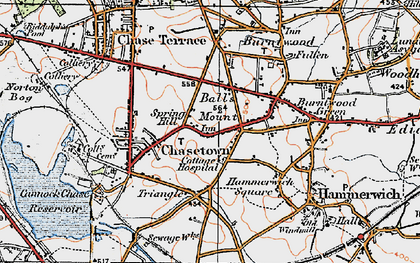 Old map of Chasetown in 1921