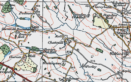 Old map of Chatcull in 1921