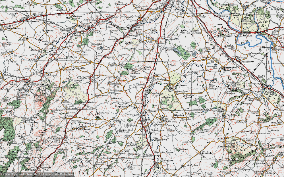 Old Map of Chatford, 1921 in 1921