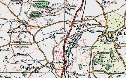 Old map of Chatford in 1921