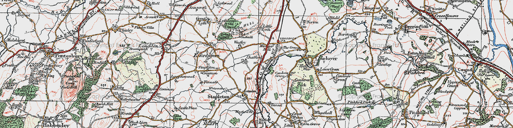 Old map of Chatford in 1921