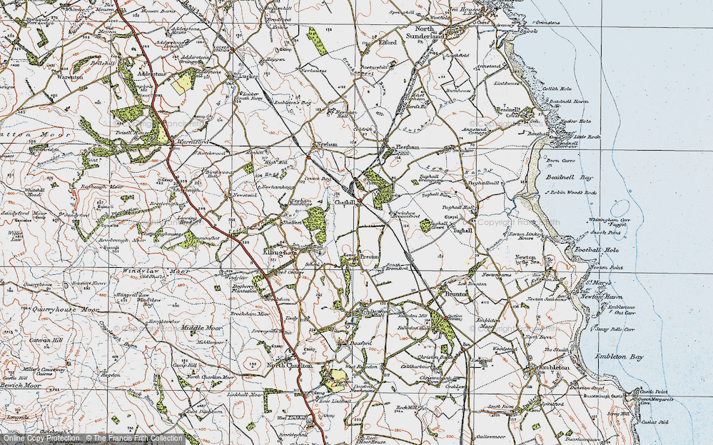 Old Map of Historic Map covering Preston in 1926