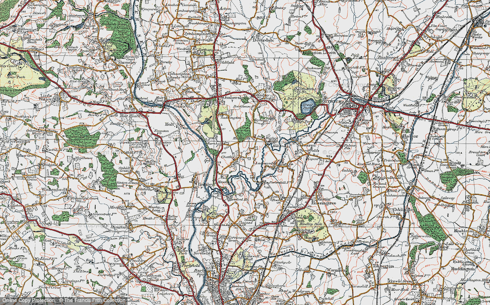 Old Map of Chatley, 1920 in 1920
