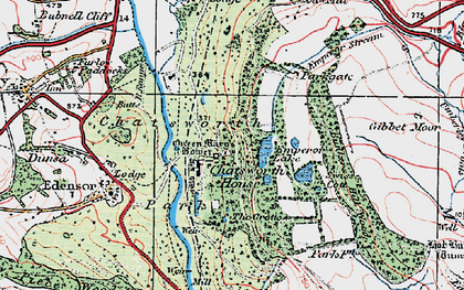 Old map of Bunkers Hill Wood in 1923
