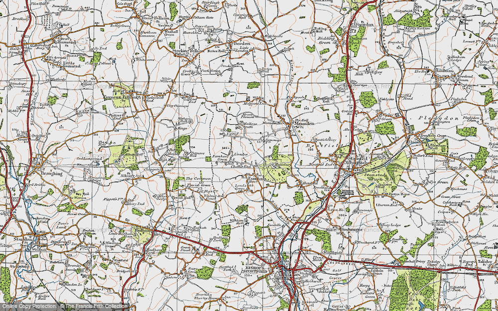 Old Map of Chatter End, 1919 in 1919