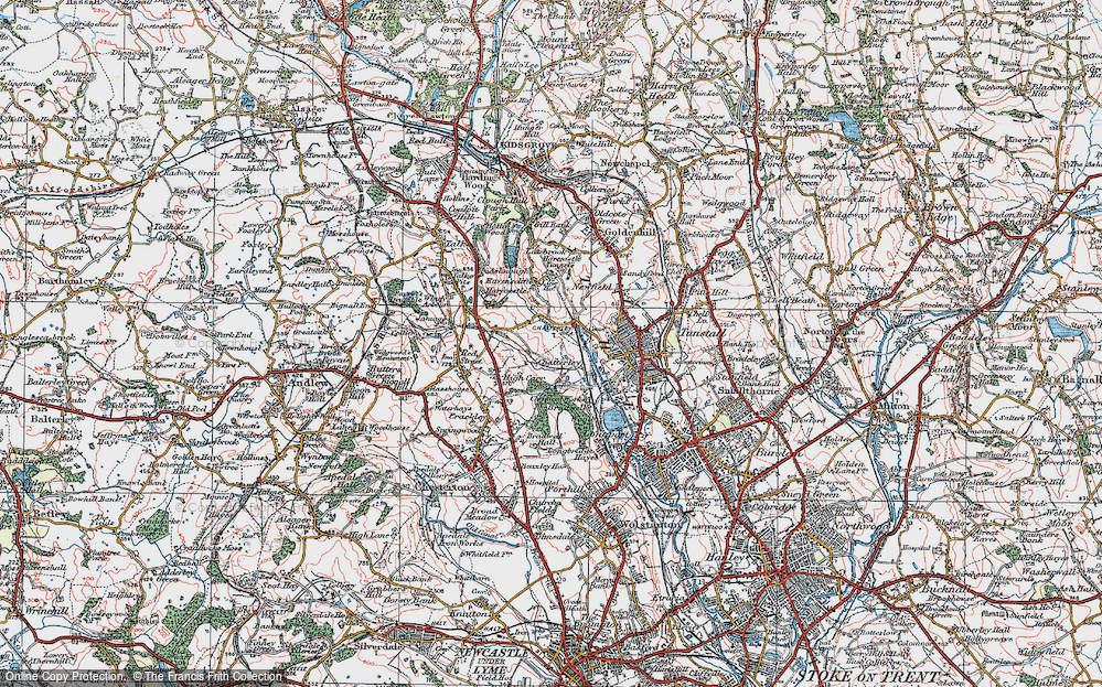 Old Map of Chatterley, 1921 in 1921