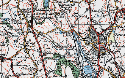 Old map of Chatterley in 1921