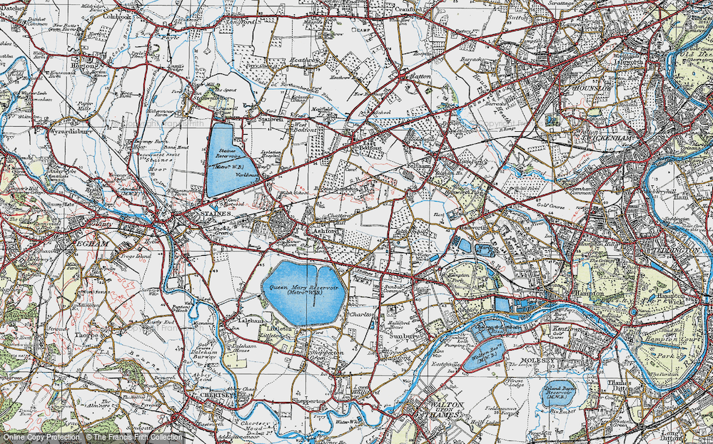 Old Map of Chattern Hill, 1920 in 1920