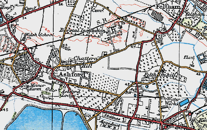 Old map of Chattern Hill in 1920