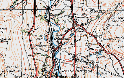 Old map of Chatterton in 1924