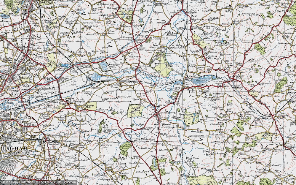 Old Map of Chattle Hill, 1921 in 1921