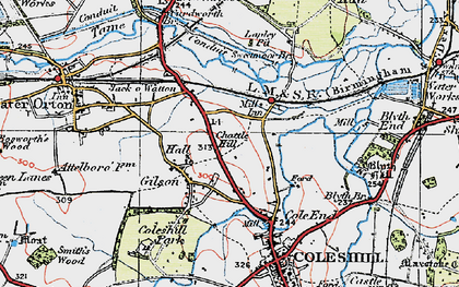 Old map of Chattle Hill in 1921