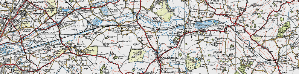 Old map of Chattle Hill in 1921