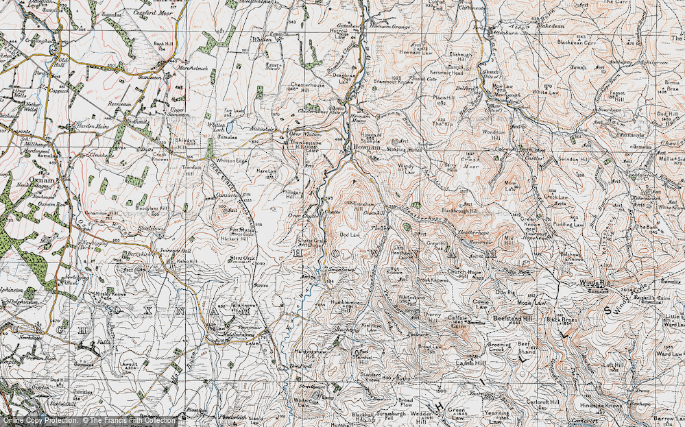 Old Map of Historic Map covering Blackbrough Hill in 1926