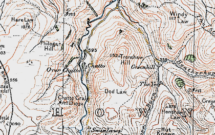 Old map of Yett, The in 1926