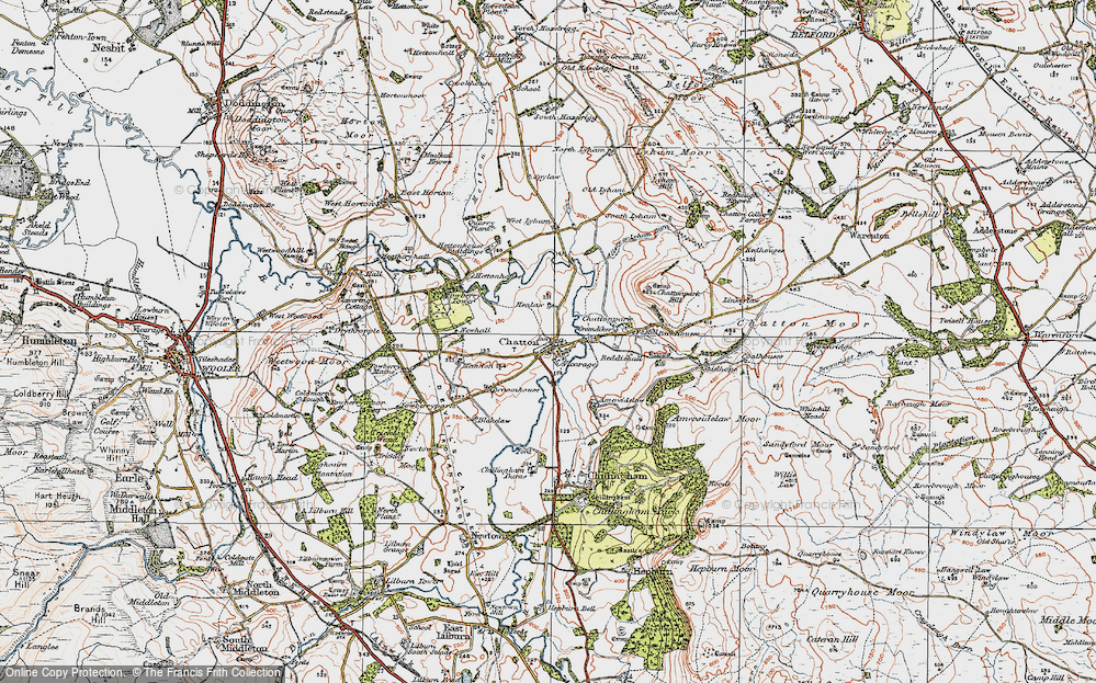 Old Map of Historic Map covering West Lyham in 1926