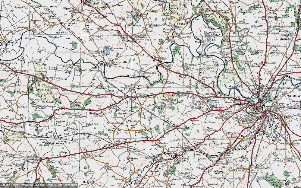 Old Map of Chavel, 1921 in 1921