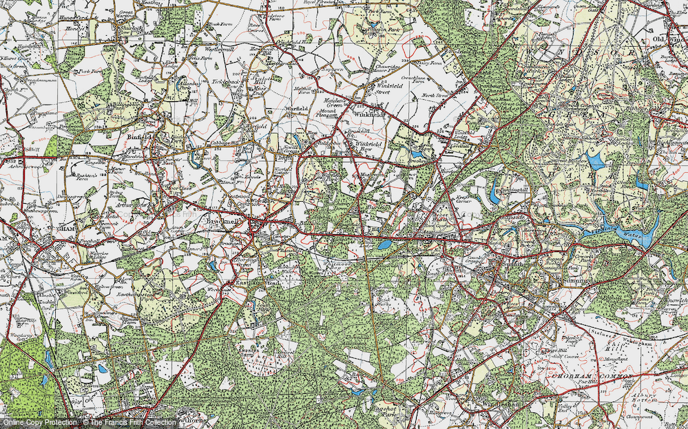 Old Map of Chavey Down, 1919 in 1919