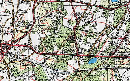 Old map of Chavey Down in 1919
