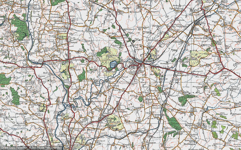 Old Map of Chawson, 1920 in 1920