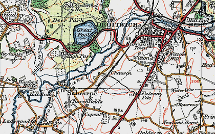 Old map of Chawson in 1920