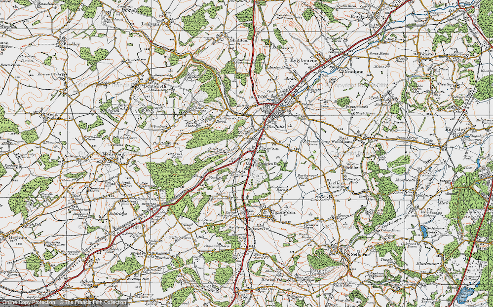 Old Map of Chawton, 1919 in 1919