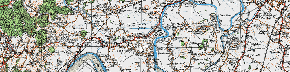 Old map of Walmore Common in 1919