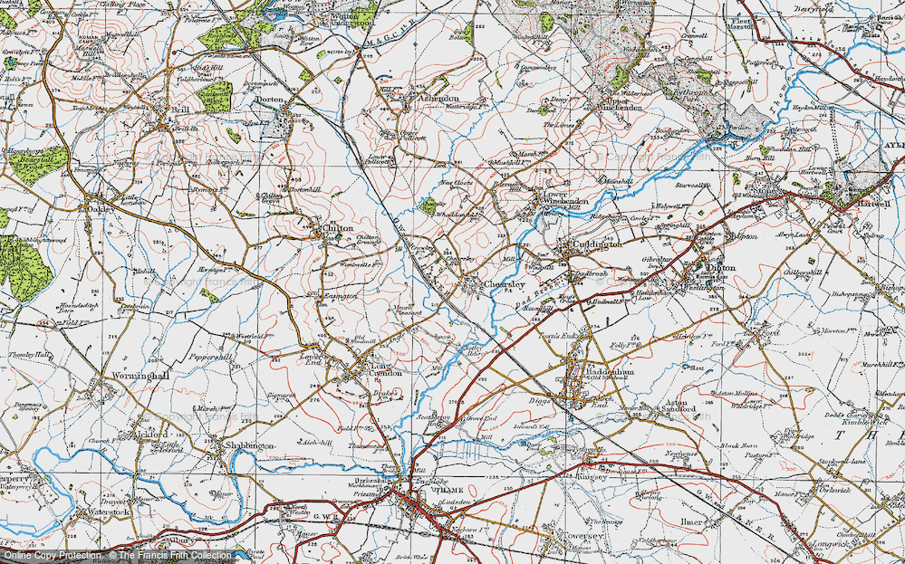 Old Map of Chearsley, 1919 in 1919