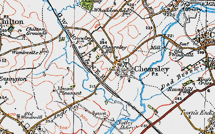Old map of Chearsley in 1919