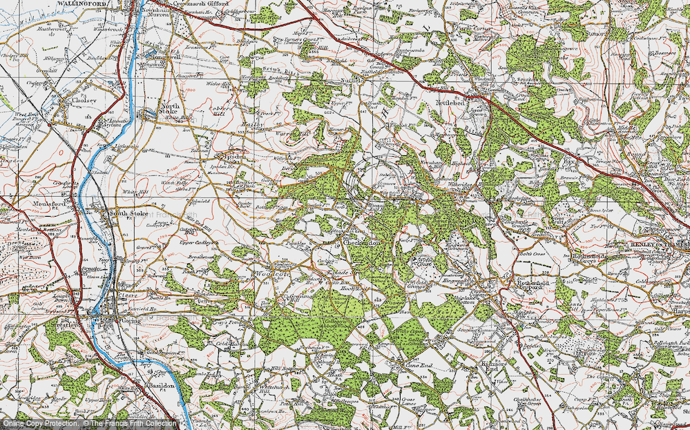 Old Map of Historic Map covering Braziers Common in 1919