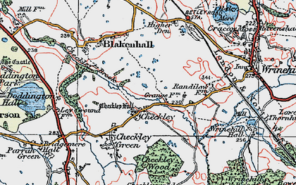 Old map of Checkley in 1921