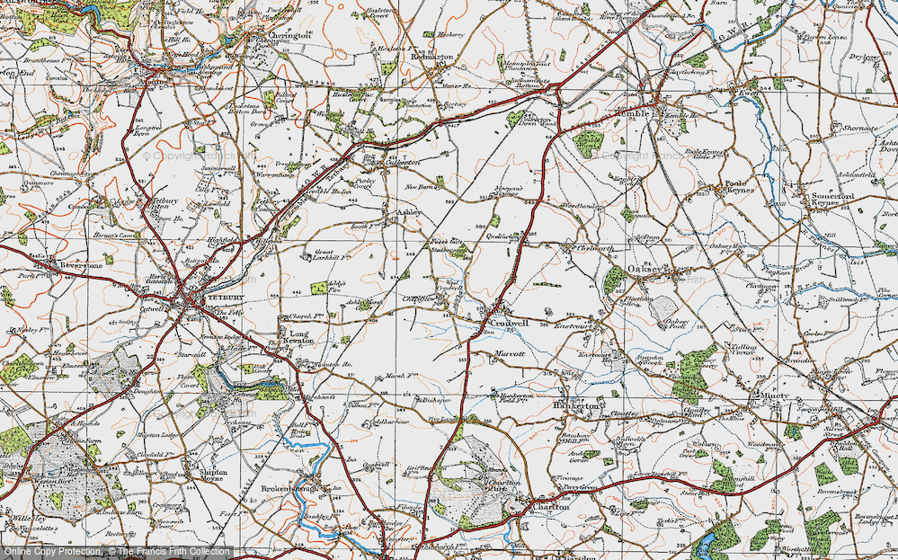 Old Map of Chedglow, 1919 in 1919