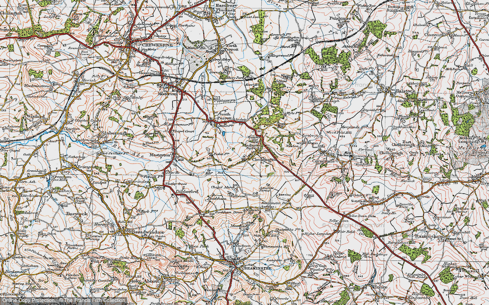 Old Map of Chedington, 1919 in 1919