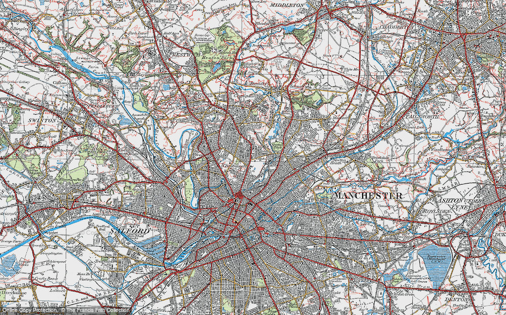 Old Map of Cheetham Hill, 1924 in 1924