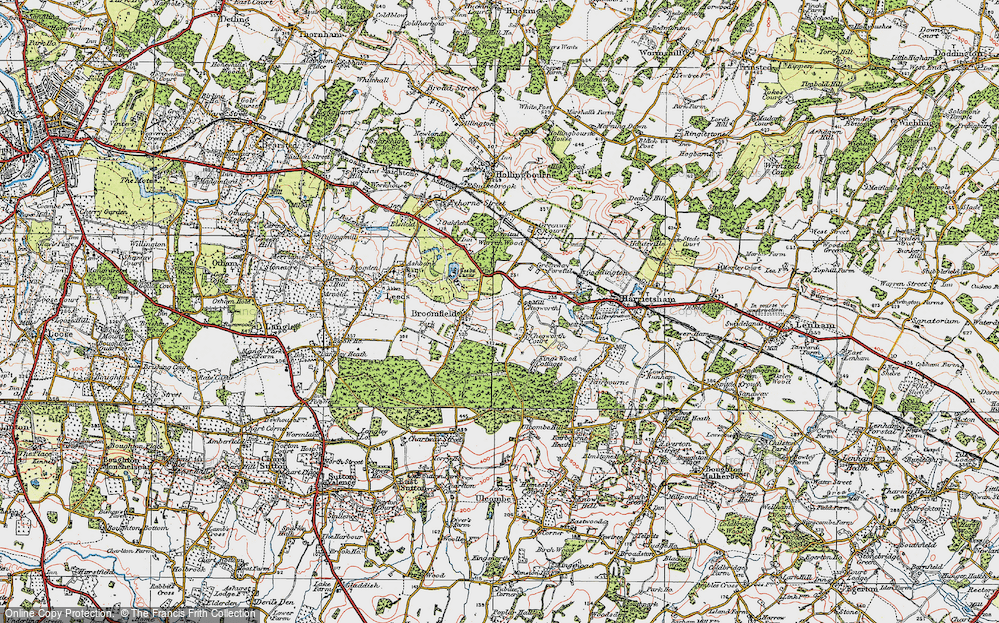 Old Map of Chegworth, 1921 in 1921