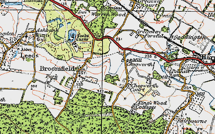 Old map of Chegworth in 1921