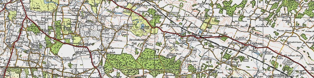 Old map of Chegworth in 1921