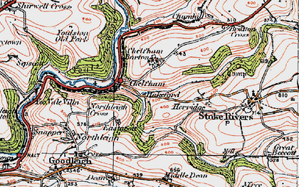 Old map of Chelfham in 1919
