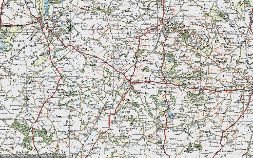 Old Map of Chelford, 1923 in 1923