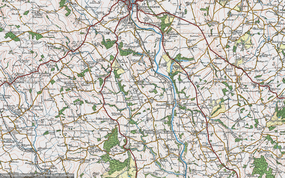 Old Map of Chelmarsh, 1921 in 1921