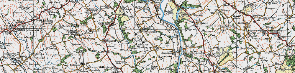 Old map of Chelmarsh in 1921