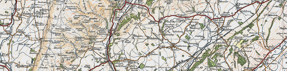 Old map of Chelmick in 1920