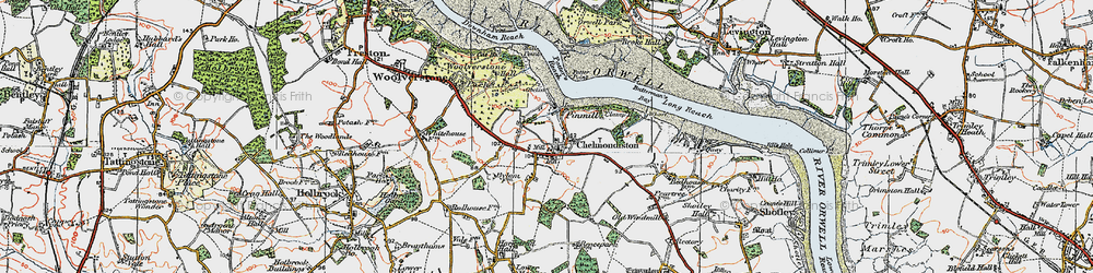 Old map of Pin Mill in 1921