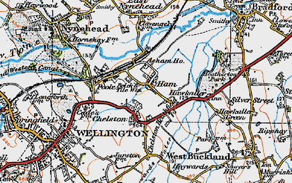 Old map of Chelston in 1919