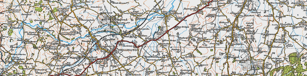 Old map of Chelston Heathfield in 1919